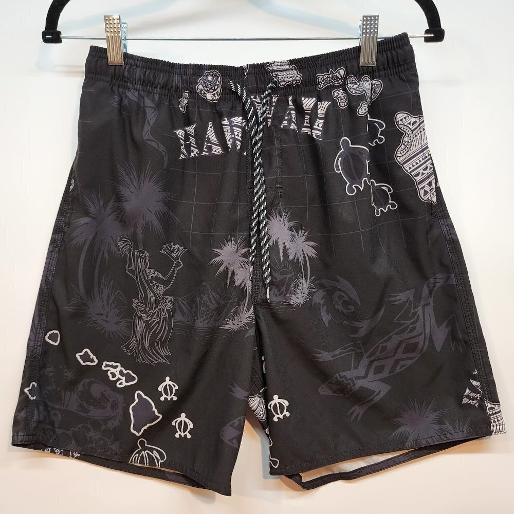 Favant Hawaii Men's Premium Swim Trunks‎ Tropical Vacation Beach Swimming Shorts